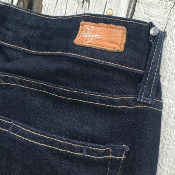 Paige Laurel Canyon Gavin Wash Denim Jeans Flare - Picture 3 of 8